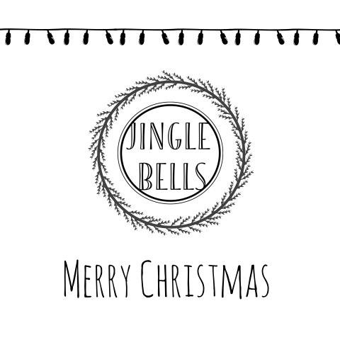 Jingle bells lampjes kerstkaart