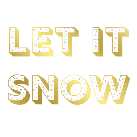 Moderne foliekaart Let it snow!