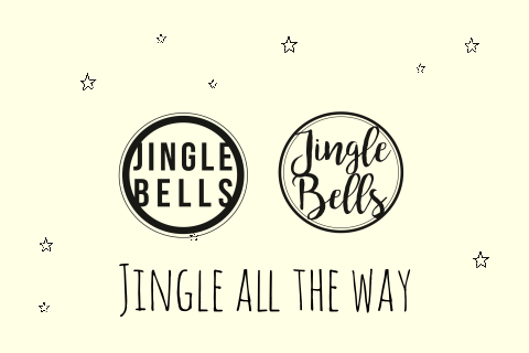 Typografische jingle bells